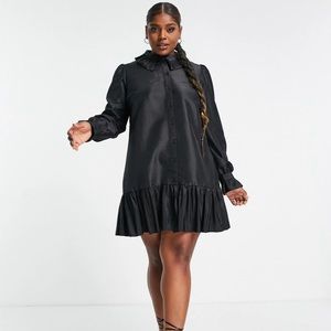 ASOS Design Ruffle Neck Collar Dress
